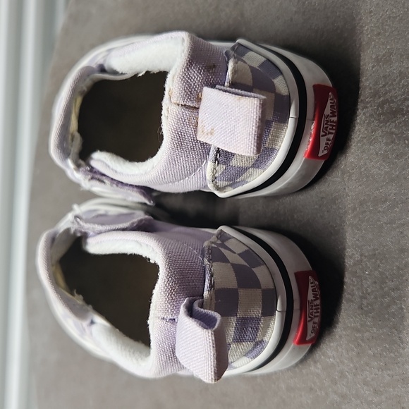 Vans Toddler Checkerboard Sneakers Lavender Size 5.0 - Picture 2 of 7
